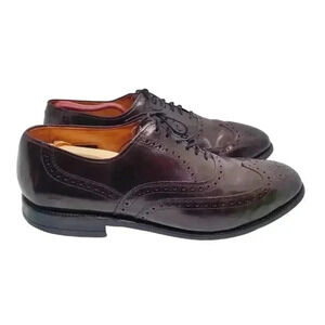 Men's ALLEN EDMONDS Chester Burgundy Wing Tip Dress Shoes Size 9.5 D